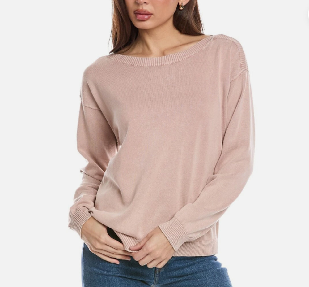 Barefoot Dreams NWT Women's Sz S Sunbleached Boatneck Pullover "READ"